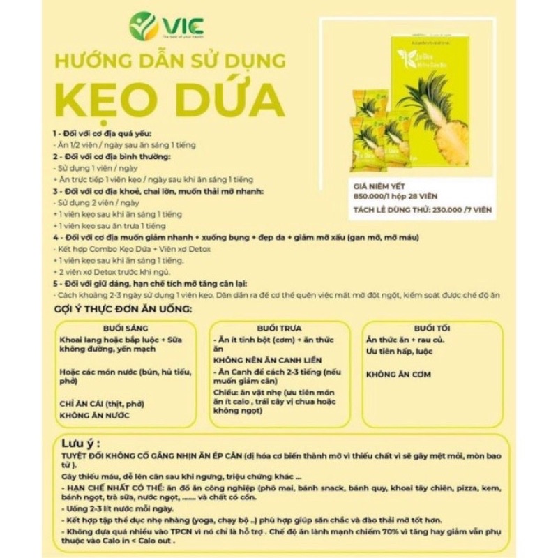Kẹo dứa Plus giảm cân, đẹp da 7v