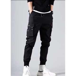Quần Jogger thể thao Hiphop Nam Nữ phối 4 vạch Phản Quang