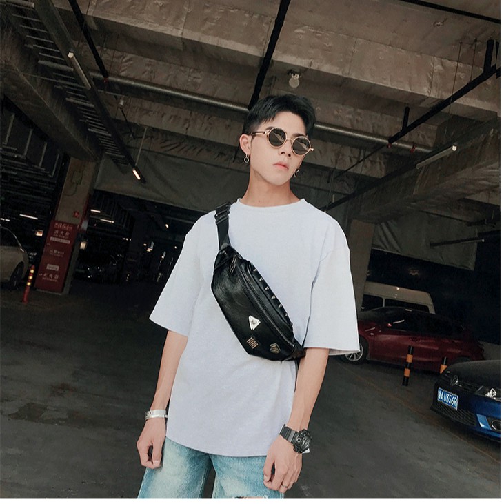 Túi Bao Tử Nam Phối Sticker Cao Cấp Bazan_Store BZ101 | BigBuy360 - bigbuy360.vn