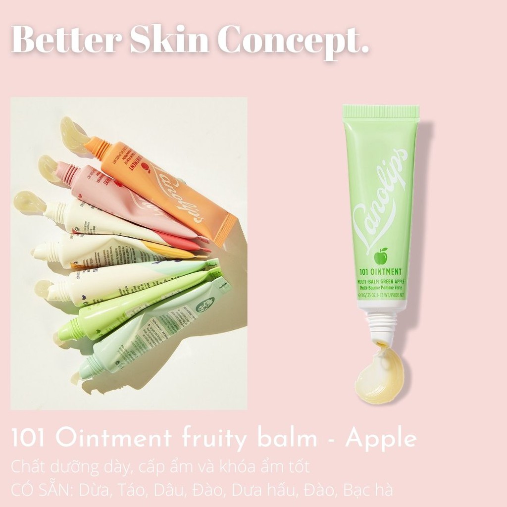 Son dưỡng đa dụng hương trái cây Lanolips 101 Ointment Fruity Balm 10g