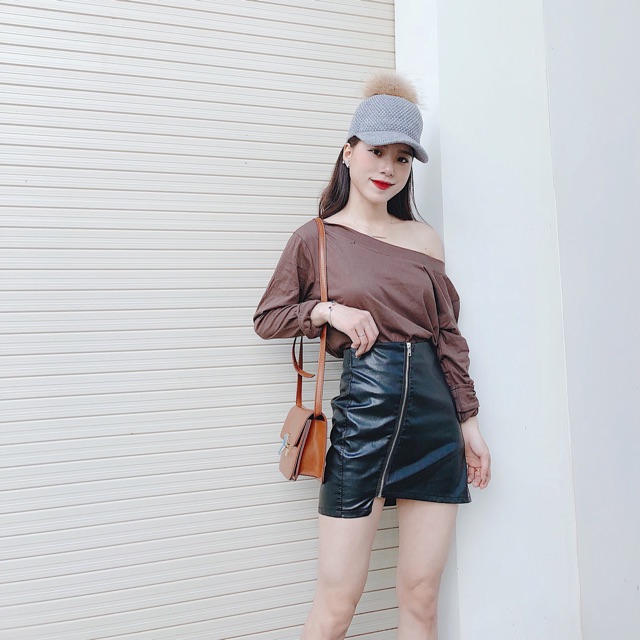 Áo thun lệch vai