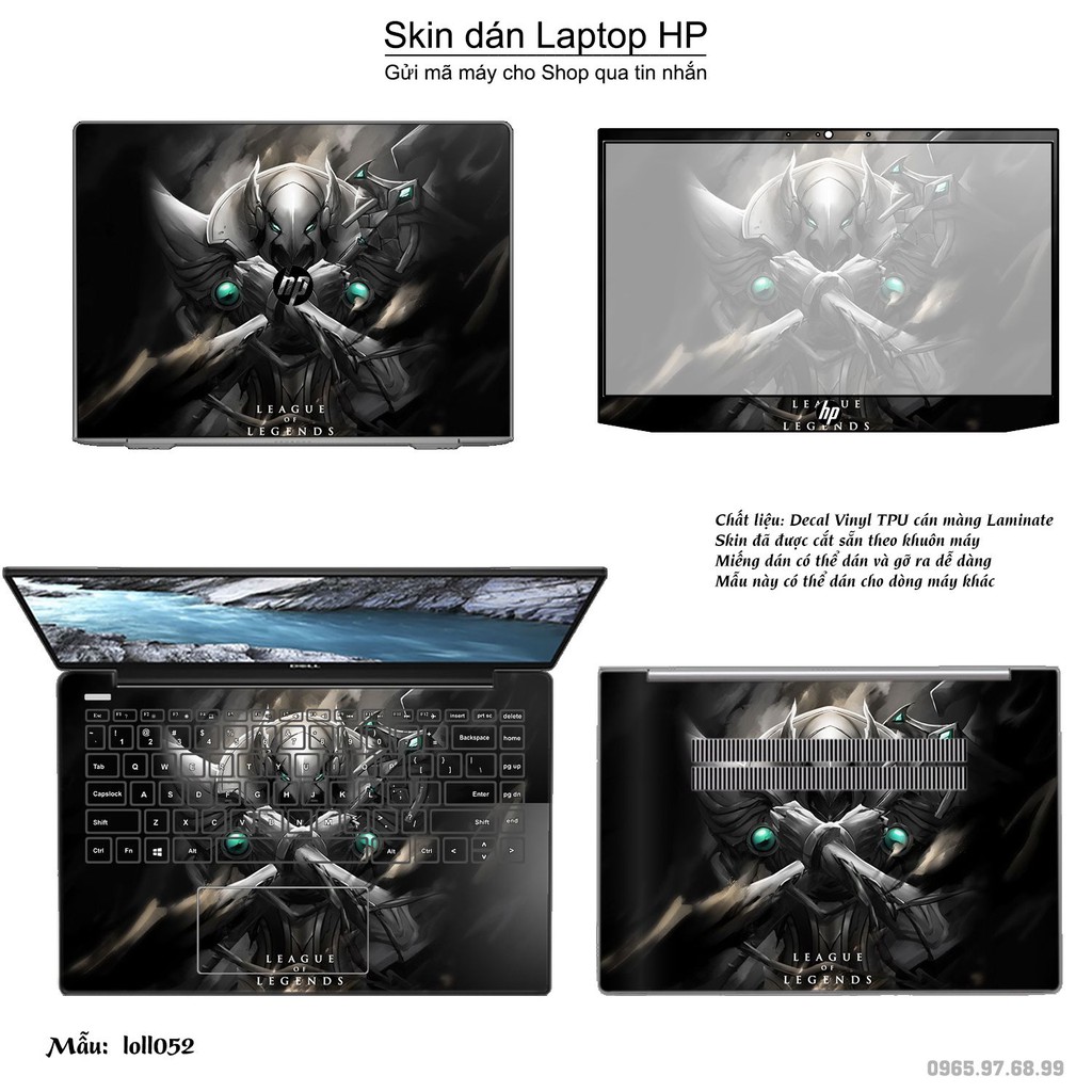 Skin dán Laptop HP in hình Liên Minh Huyền Thoại nhiều mẫu 7 (inbox mã máy cho Shop)