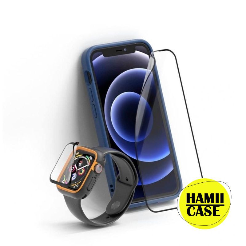 Combo cường lực cho Apple watch - Kính cường lực iphone 9D full màn hình