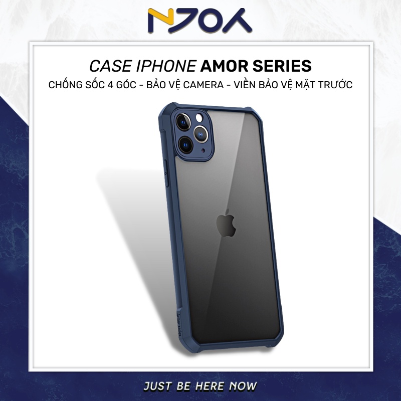 ỐP LƯNG IPHONE AMOR SERIES VIỀN VUÔNG CHỐNG SỐC 4 GÓC LƯNG TRONG BẢO VỆ CAMERA IPHONE 12 PRO MAX 11 PRO MAX NJOYSHOP