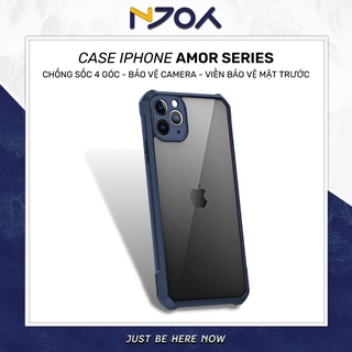 Ốp Lưng Chống Sốc Viền Vuông Amor Series Bảo Vệ Camera Lưng Trong Chống Ố Cho iPhone 12 Pro Max 11 Pro Max Njoyshop