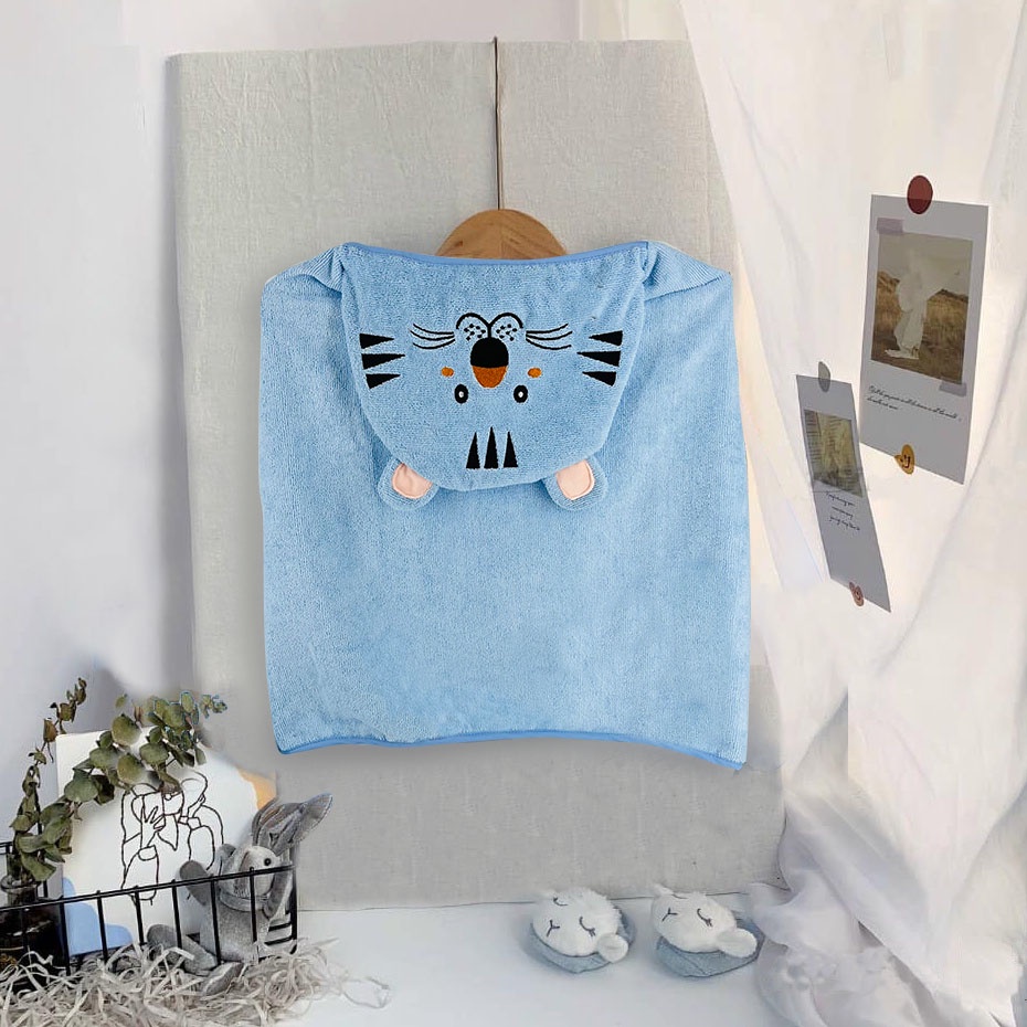 Áo Choàng Cho Bé Thiện Phú, Khăn Choàng Giữ Ấm Cơ Thể Cho Bé Nhiên Liệu Microfiber Êm Ái