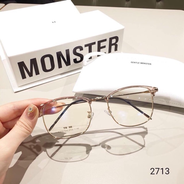 Gọng kính thời trang nhựa viền kim loại tr90 2713 BucShop dành cho nam nữ