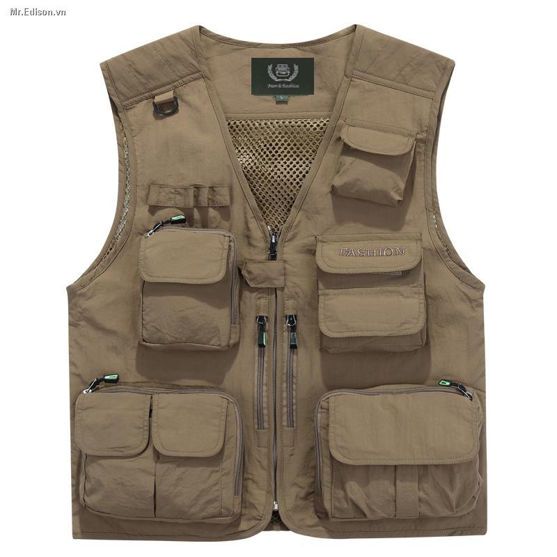 Áo khoác dạng vest có túi thời trang mặc đi câu cá dã ngoại | BigBuy360 - bigbuy360.vn