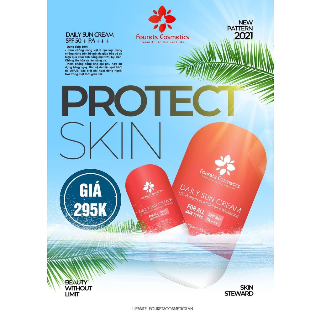 Kem chống nắng vật lí, chống lão hóa và làm sáng da DAILY SUN CREAM