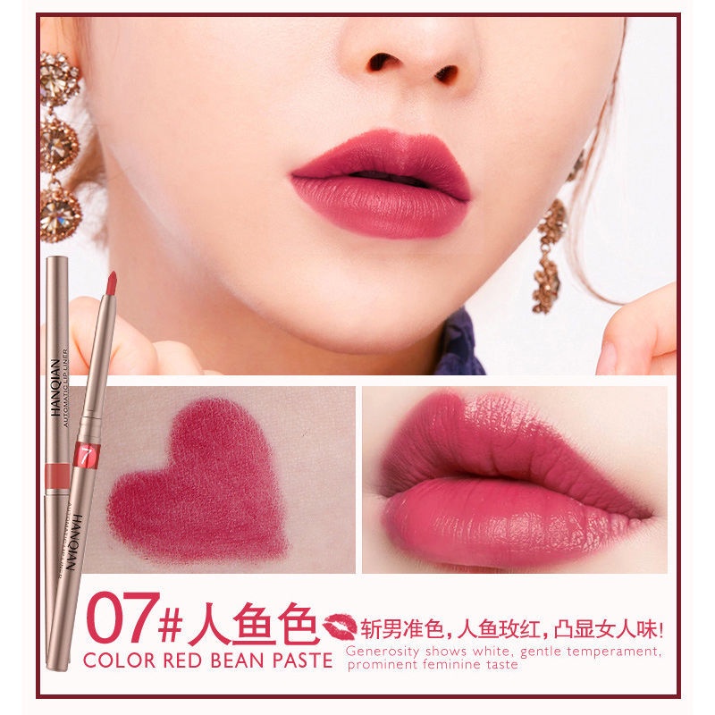Bút Kẻ Viền Môi Kiêm Son Môi Tự Động Admm Hanqian Không Dính Cốc Dễ Lên Màu Lâu Trôi Cho Người Mới Bắt Đầu