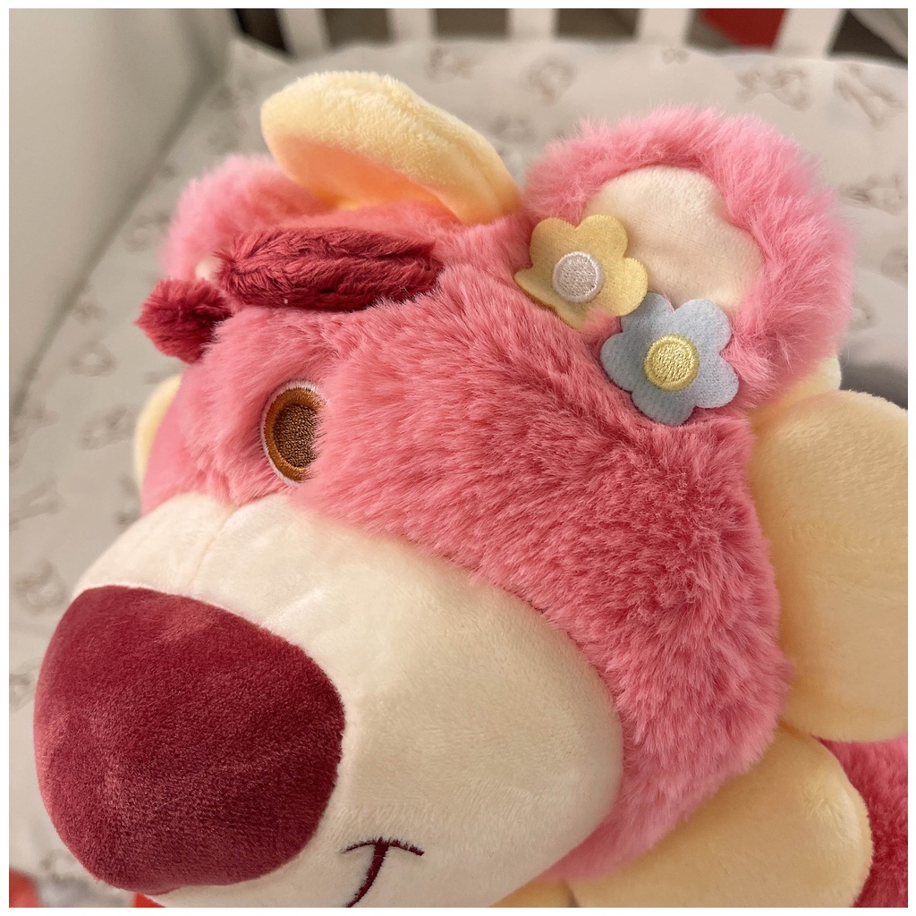 Hàng Cao Cấp45cm GẤU DÂU BÔNG LOTSO Hoa Mặt Trời Cute-thú nhồi bông đồ chơi làm quà tặng có hương dâu