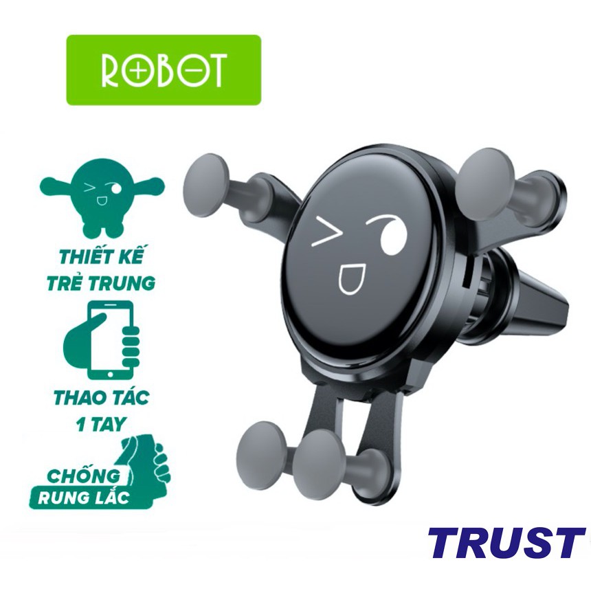 Gía Đỡ Điện Thoại Xe Ô Tô ROBOT RT-CH13 Xoay 360 Độ Linh Hoạt - HÀNG CHÍNH HÃNG