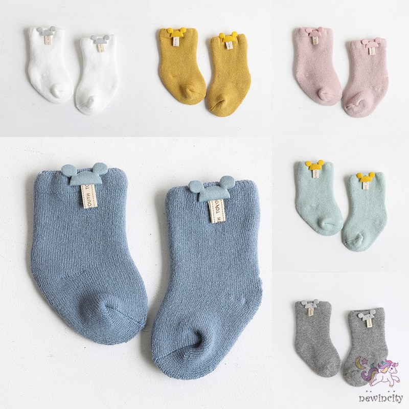 Vớ cotton chống trượt phong cách Hàn Quốc dành cho bé sơ sinh