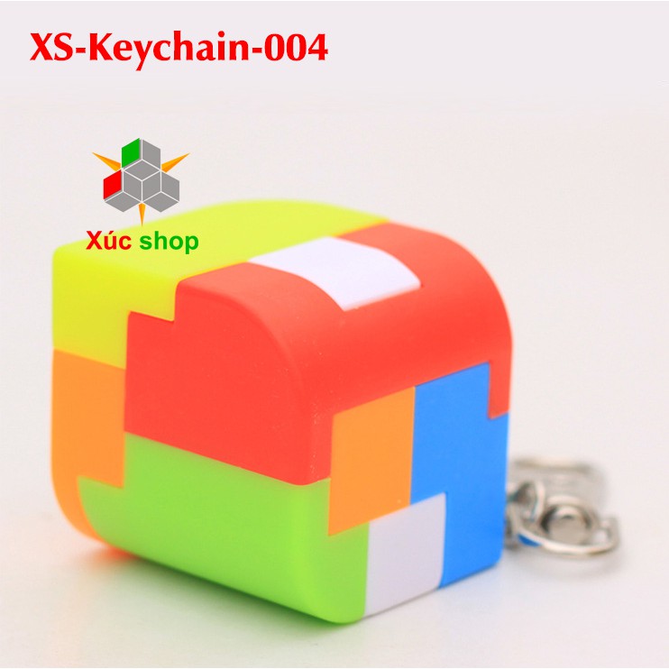 Móc khóa rubik xếp hình - Khóa khổng minh - Tháo lắp mảnh ghép