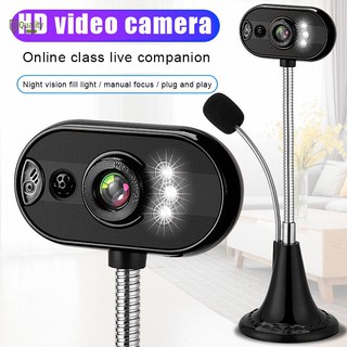 Webcam HD PC có mic dây cắm USB 2.0-3.0 Webcam Cao Kèm Mic Để Bàn Dành Cho Laptop