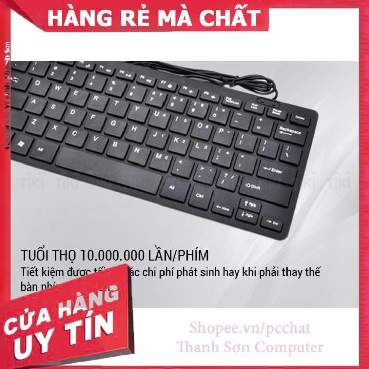 [Mã PC10K20X  hoàn đến10K xu] Bàn phím máy tính mini K1000 có dây (đen) - Linh Kiện Phụ Kiện PC Laptop Thanh Sơn | BigBuy360 - bigbuy360.vn