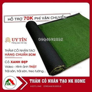 Thảm Cỏ Nhân Tạo Mẫu Cỏ Sợi Nhựa 2cm đế kép 2 lớp không sinh bụi - Hàng loại 1