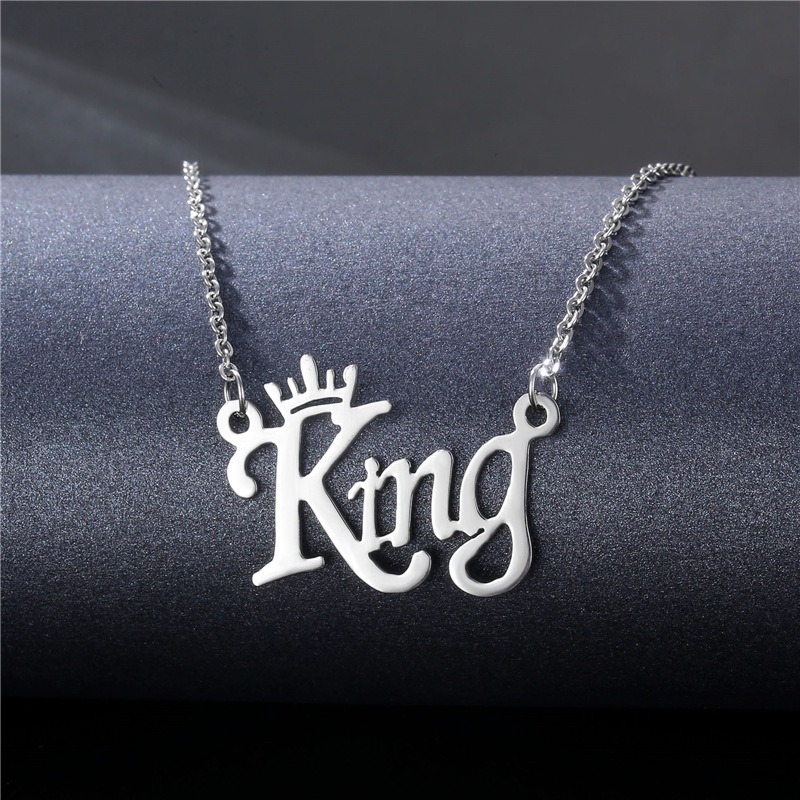 New style women's stainless steel necklace, European and American jewelry, English word necklace, personalized letter collar necklace