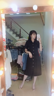 Váy sơ mi đũi cải cúc