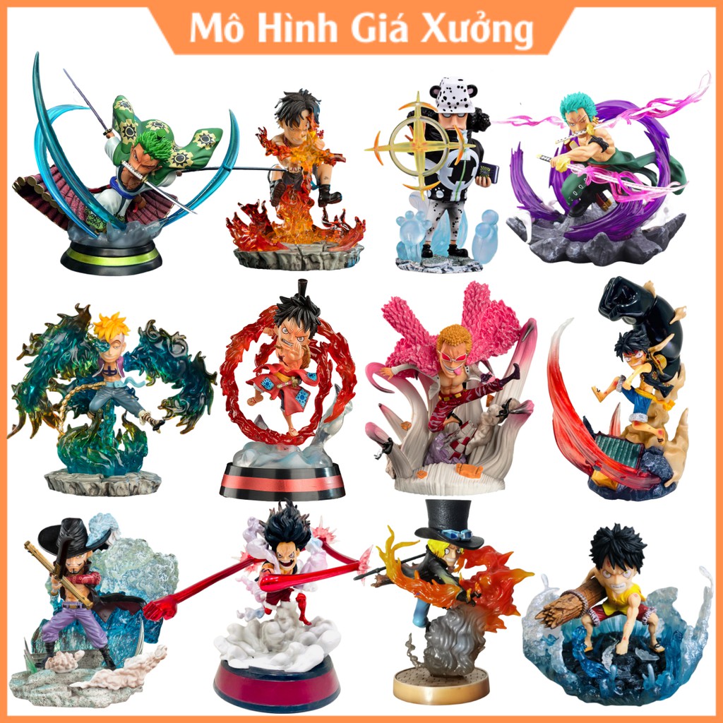 Mô Hình One Piece Luffy , ACE , Sabo , Zoro , Marco, Doflamingo , Boa hancock , Mihawk , Puma Cao 11cm  -Tượng Figure