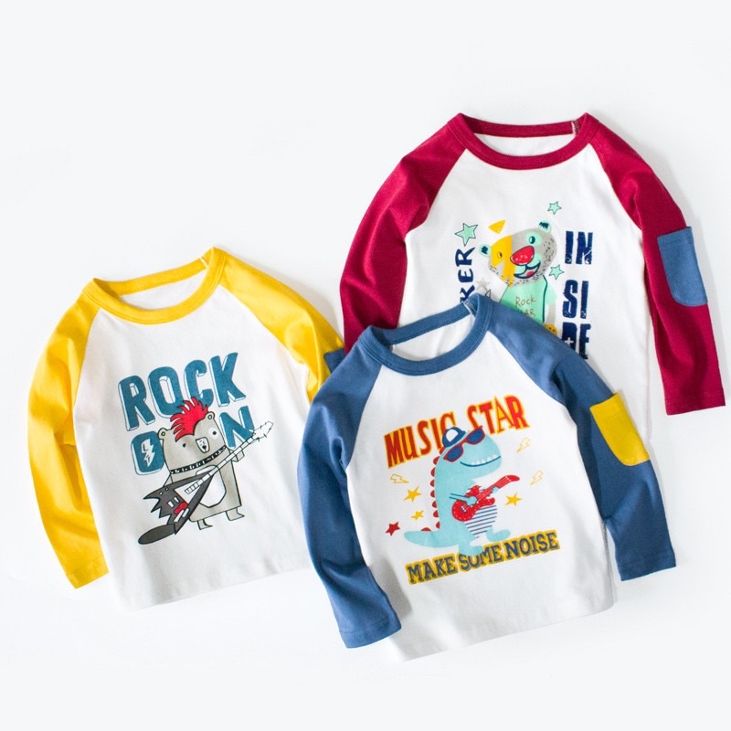 Áo thun dài tay Kotokids áo dài tay cho bé in hình ngộ nghĩnh chất cotton