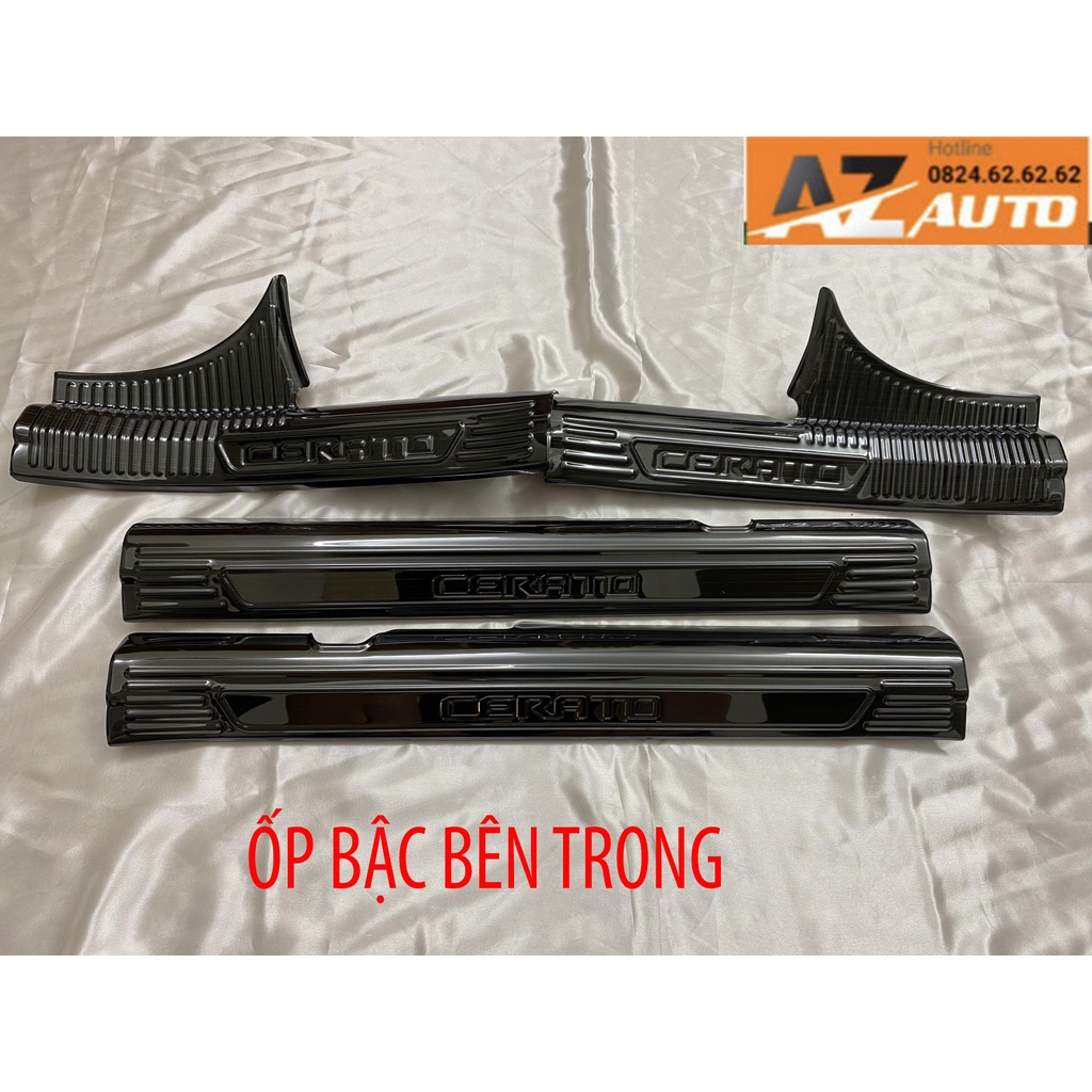 Ốp bậc cửa, Nẹp bước chân Kia Cerato 2019-2021 –  Titan(hàng cao cấp) tặng keo trợ dính