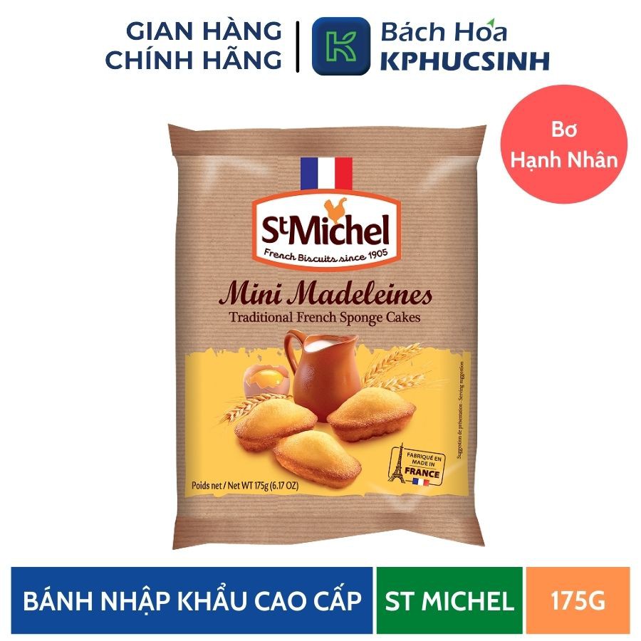 Bánh cake st michel mini madeleines 175g KPHUCSINH - Hàng Chính Hãng