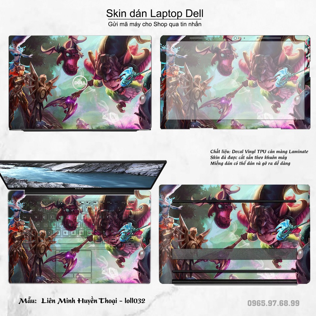 Skin dán Laptop Dell in hình Liên Minh Huyền Thoại nhiều mẫu 4 (inbox mã máy cho Shop)