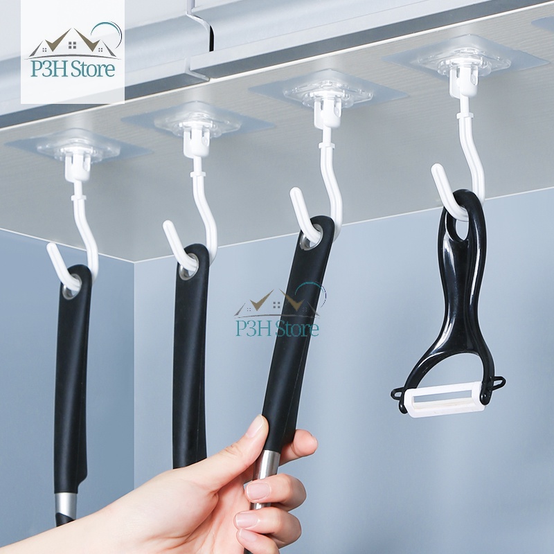 Set 2 móc treo Lock&amp;Lock Omni Hook dán tường xoay 360 độ VOH130-CW70