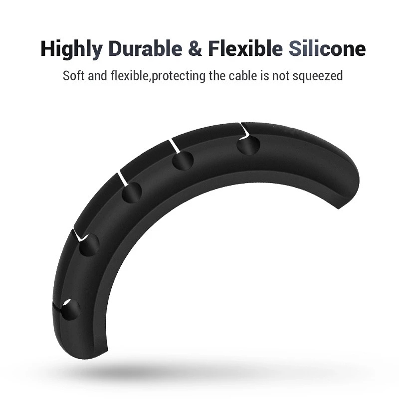 Dụng cụ kẹp dây cáp chuột máy tính bằng silicone 3/7 lỗ