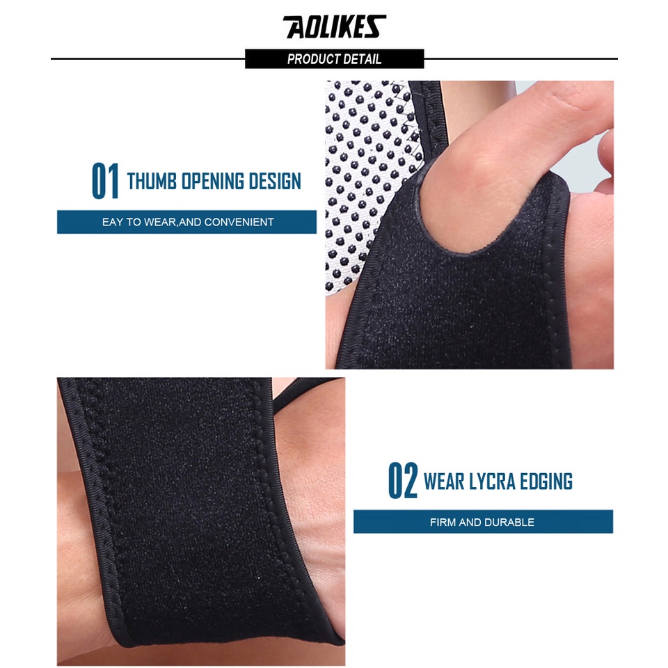 Aolikes 1 Cặp Đai Quấn Bảo Vệ Cổ Tay Chống Lạnh Chuyên Nghiệp Sự Bảo Vệ