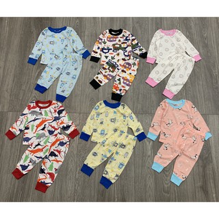 Set 3 bộ dài tay cotton giấy bé trai/gái