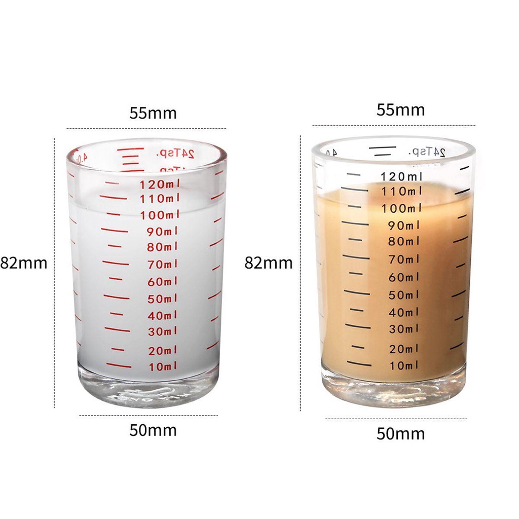 Ly Thủy Tinh Chịu Nhiệt 4 Ounce / 120ML Malcom Jigger Kính