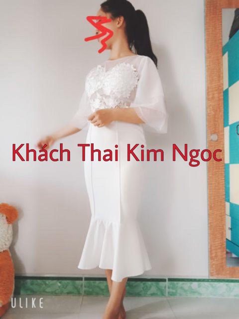 Đầm dự tiệc đuôi cá tay loe sang trọng ẢNH THẬT | BigBuy360 - bigbuy360.vn