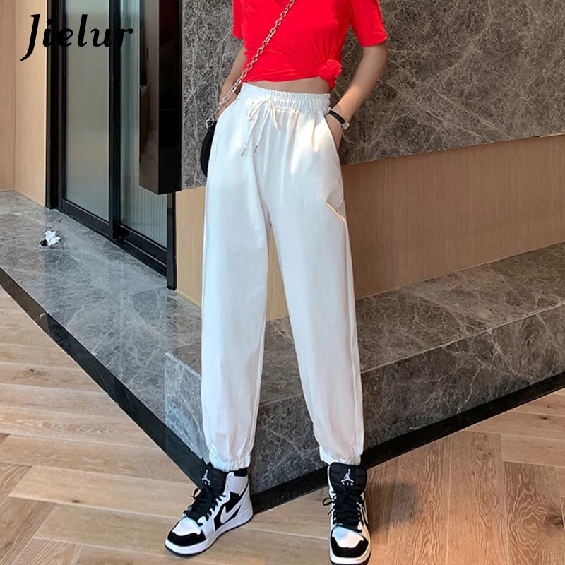 JOGGER PANTS UNISEX TRƠN ỐNG BÓ TÚM - STREET STYLE  CHẤT NGẦU - FORM RỘNG BASIC QUẦN THUN NỈ DÀY MỊN CÁ TÍNH - NAM NỮ 36