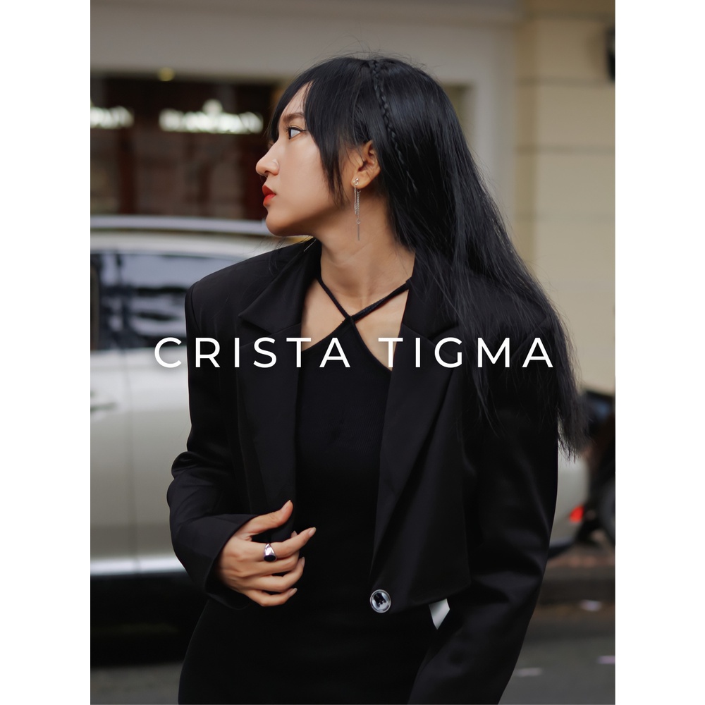 Đầm xẻ tà dài tay Divinity - Crista Tigma