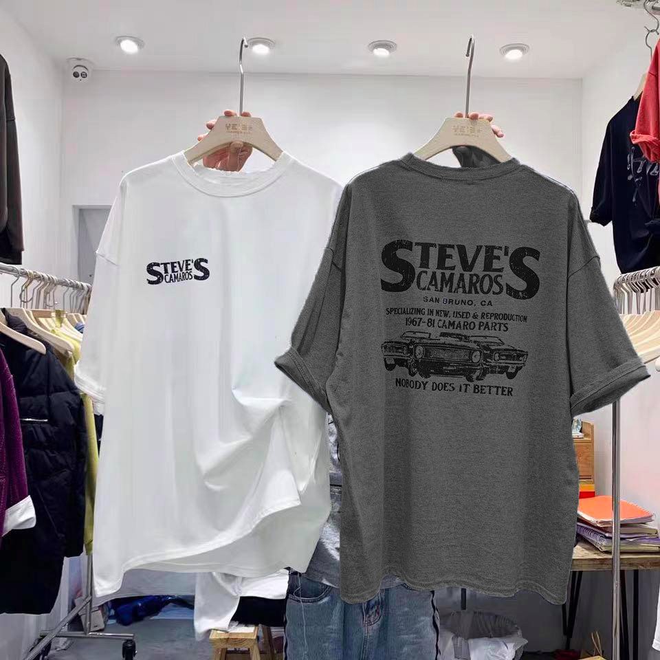 Áo thun tay lỡ Steve's JACK LANE, áo phông nam nữ Unisex form rộng hình in họa tiết phong cách Hàn Quốc | BigBuy360 - bigbuy360.vn