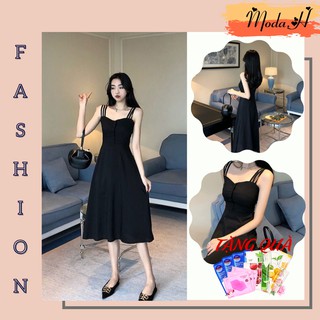Váy hai dây nữ dáng dài, đầm nữ cách điệu tôn dáng moda.h