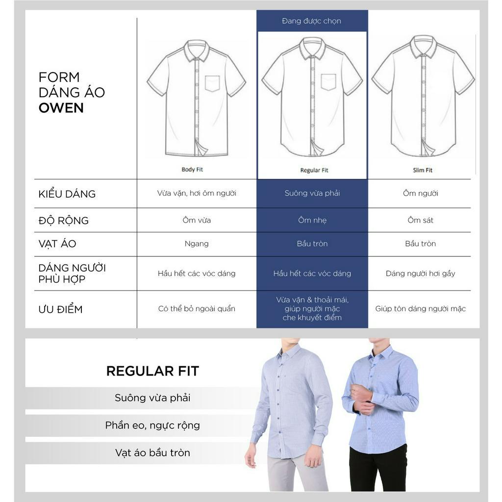 Áo Sơ Mi Dài Tay Nam Owen Café màu caro Regularfit - AR20959DT