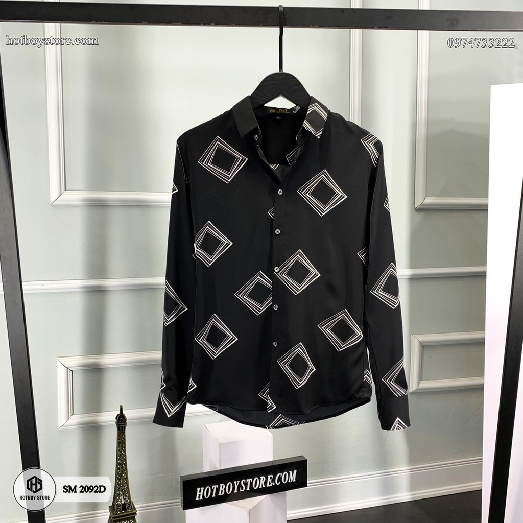 Sơ mi nam luxury chất lụa mềm mịn họa tiết cá tính - SM2092 nam_shop6666 | BigBuy360 - bigbuy360.vn