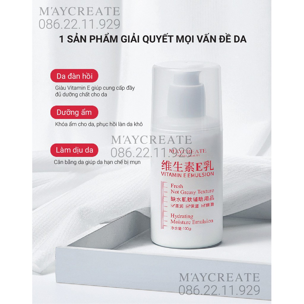 Sữa Dưỡng Thể Trắng Da Vitamin E Maycreate Hàng Nội Địa Trung. | BigBuy360 - bigbuy360.vn