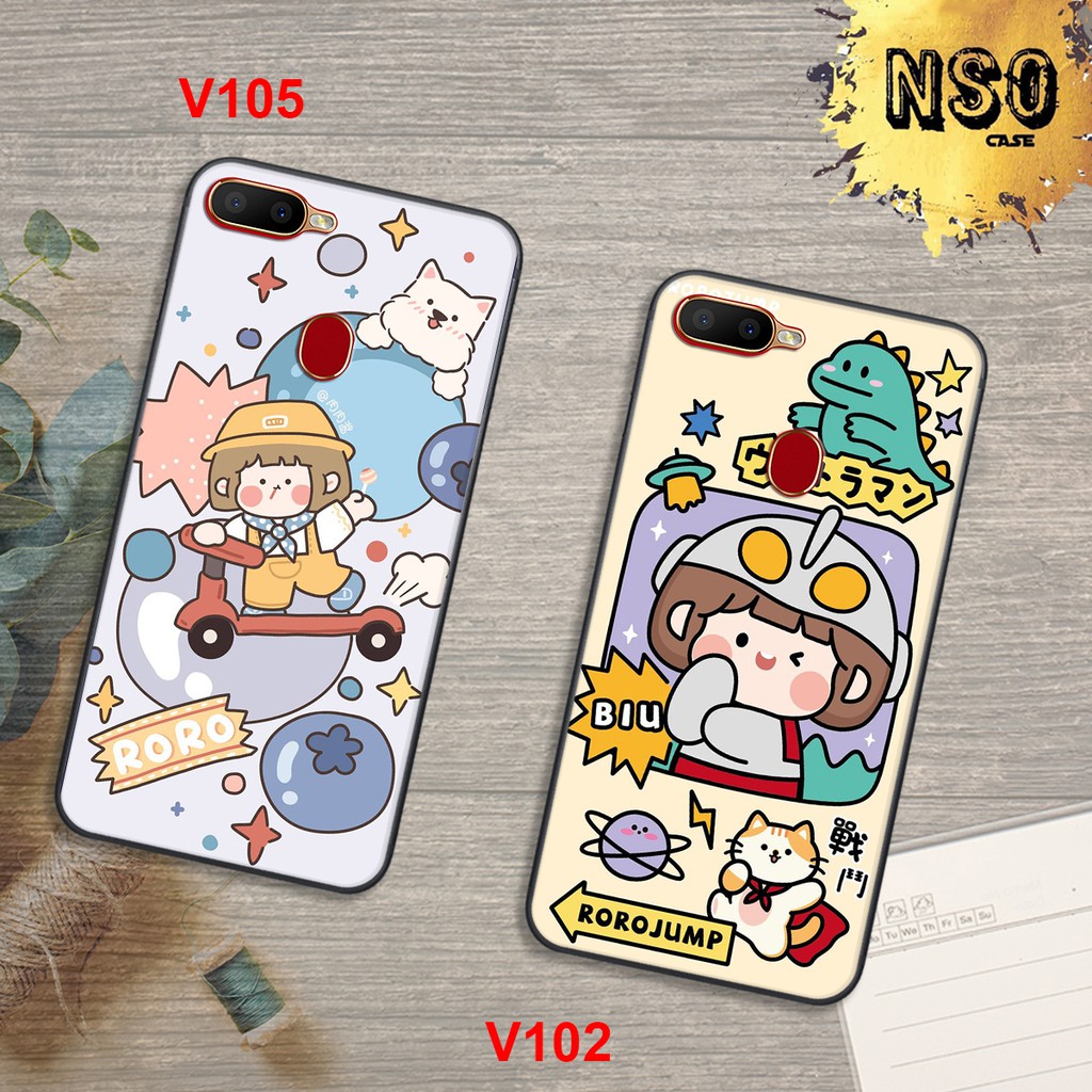 HÀNG NEW  Ốp Oppo A5S - Oppo A7 - Oppo F9 - Oppo A12 In Hình Roro Jump Siêu Cute