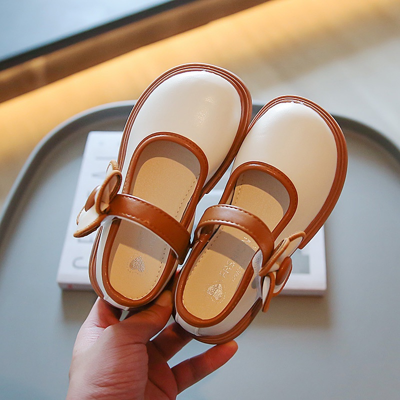 Giày Búp Bê Da Đế Mềm Phong Cách Vintage Cho Bé Gái 3-16 Tuổi