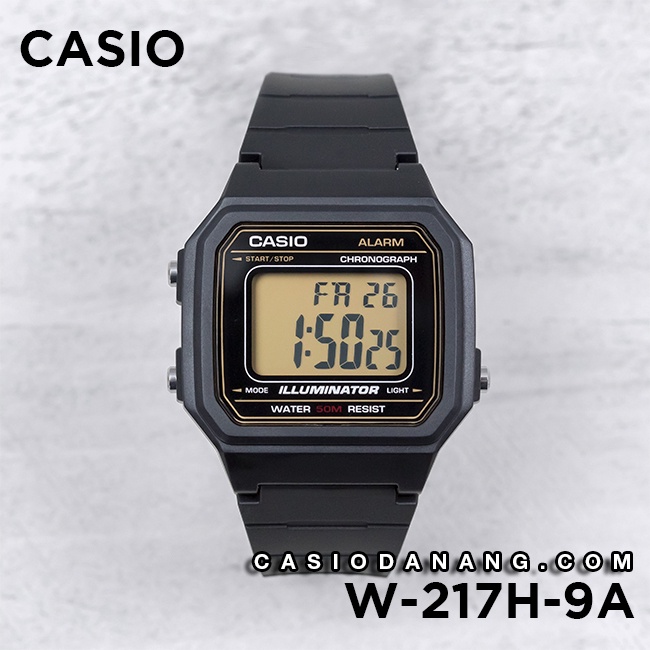 Đồng hồ nam dây nhựa Casio Standard chính hãng Anh Khuê W-217H-9AVDF (41mm)