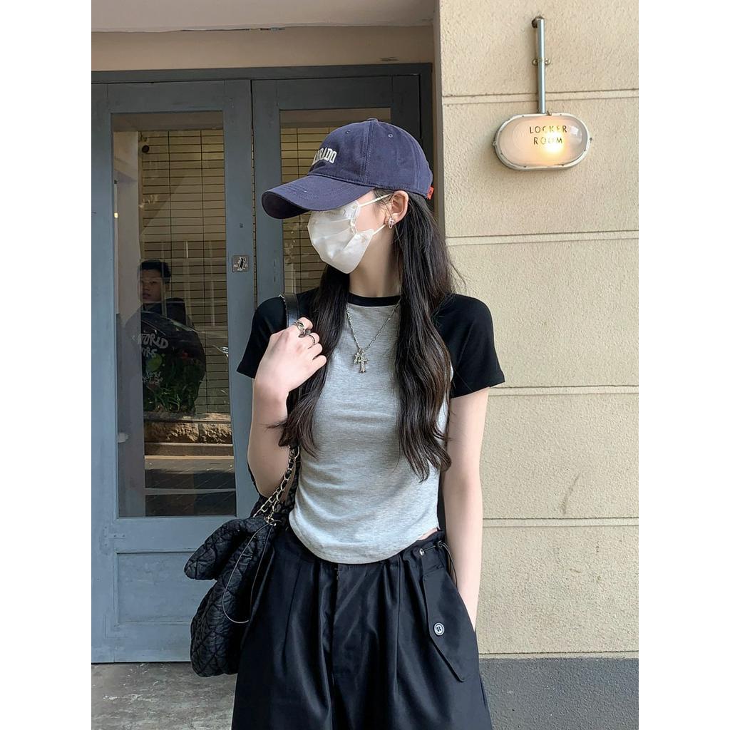 Áo Thun Ngắn Tay Dáng Ôm Thời Trang Cho Nữ 61289