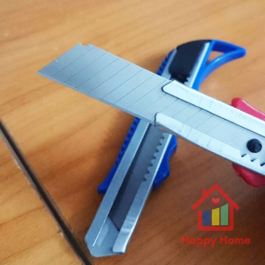 Dao dọc giấy cỡ lớn, loại tốt, sắc bén chẻ bìa các tông Happy Home