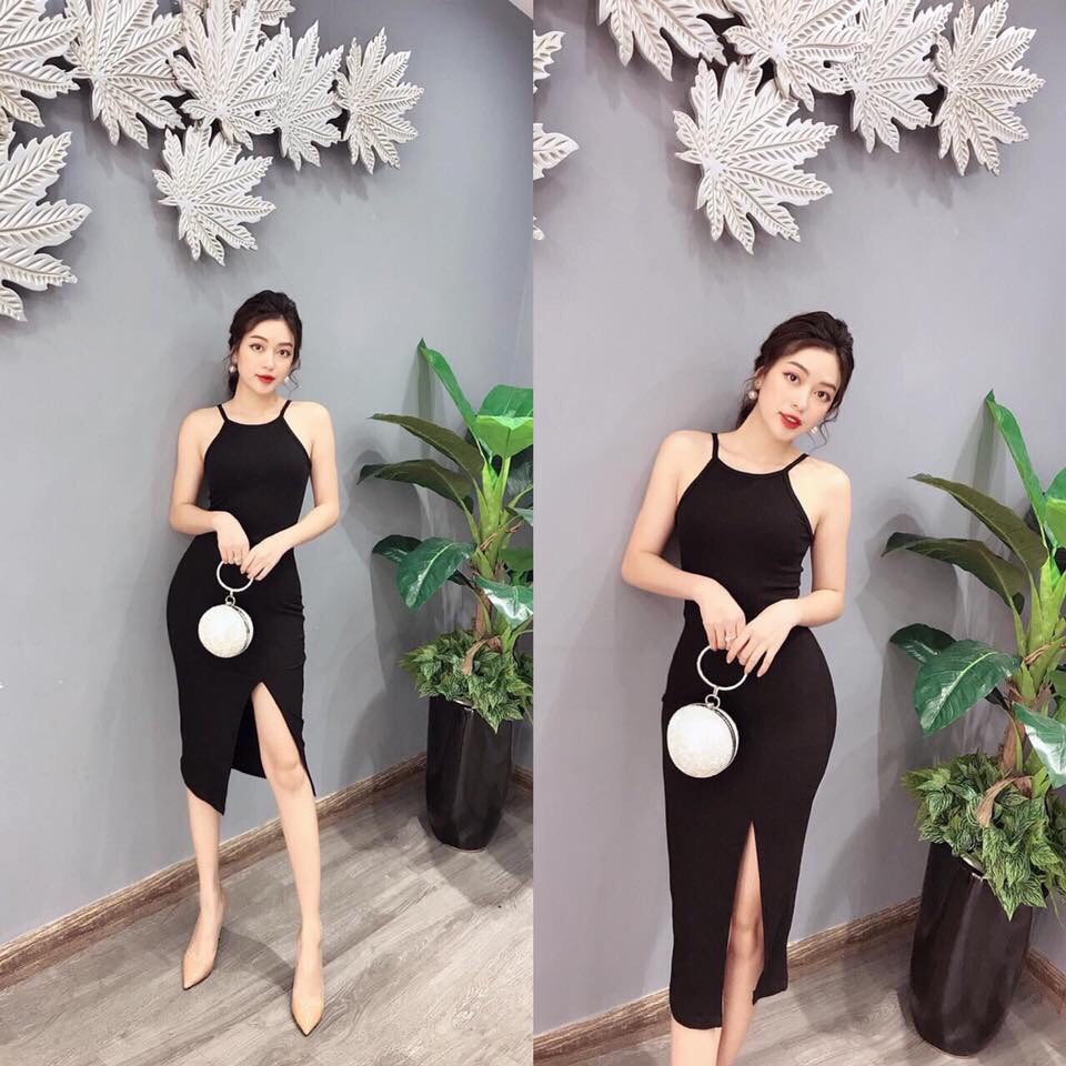 Đầm nữ 💕 FREESHIP 💕 Váy body 2 dây cổ yếm siêu xinh thời trang XIXO mã DAM0029