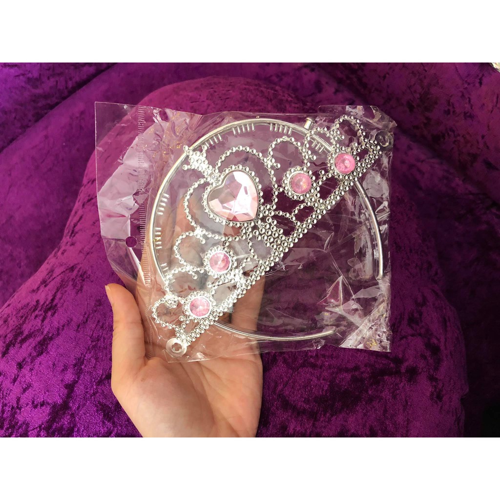 Cài tóc vương miện Elsa đính hạt màu