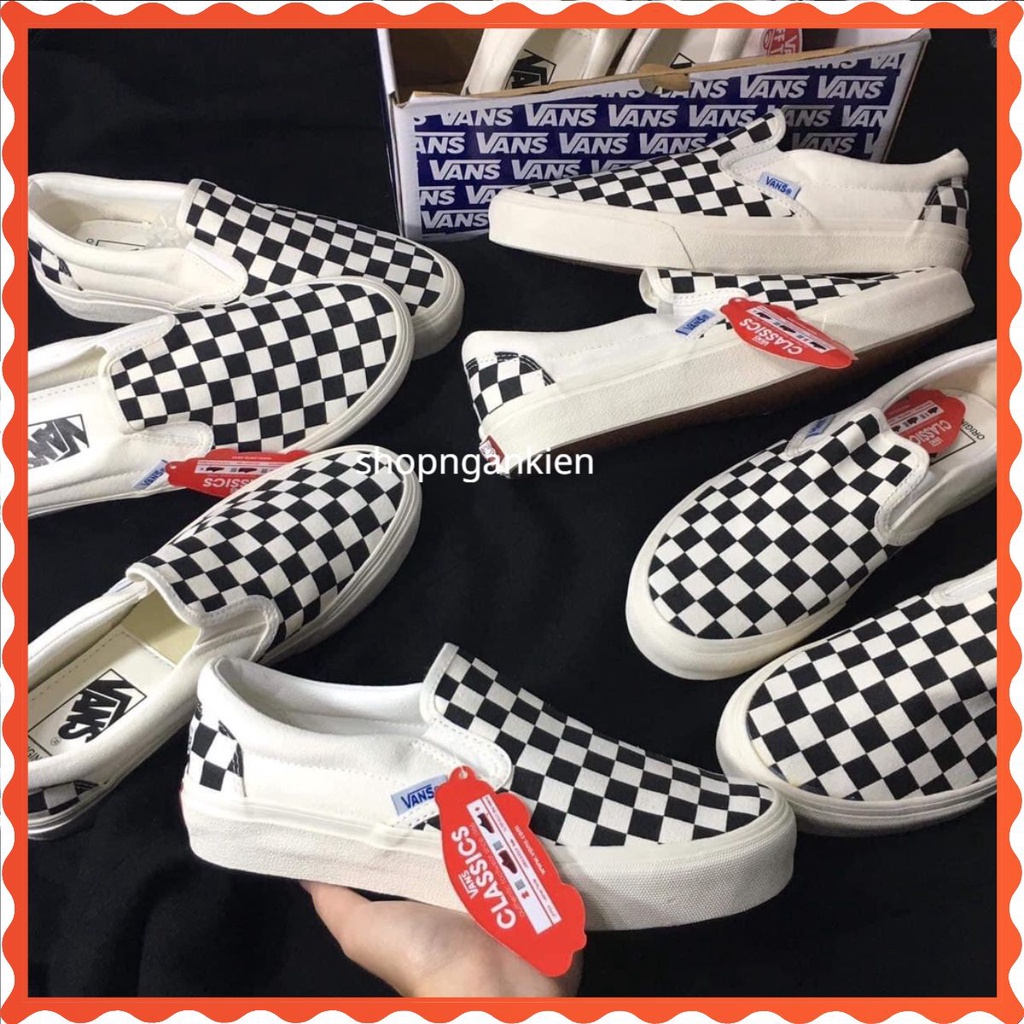 🔥𝐒𝐢ê𝐮 𝐑ẻ🔥Giày vans caro lười giày thể thao vanz classic lười nam nữ van lười hàng cao cấp siêu đẹp đủ hộp và giấy tờ