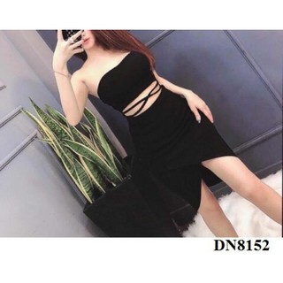 DN8152 - Đầm cúp chéo tà đan dây eo sexy